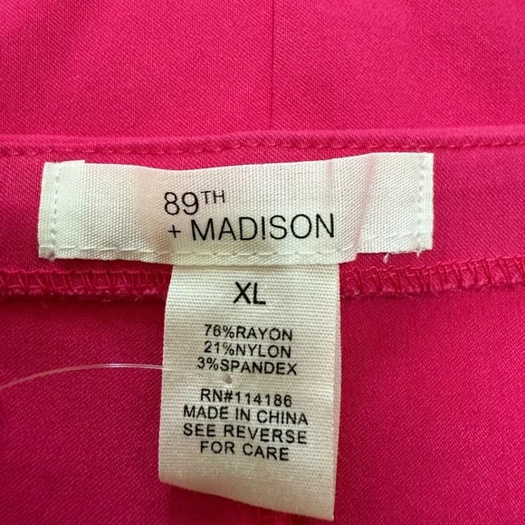 89th & Madison Vibrant Pink Pencil Skirt - Picture 6 of 7